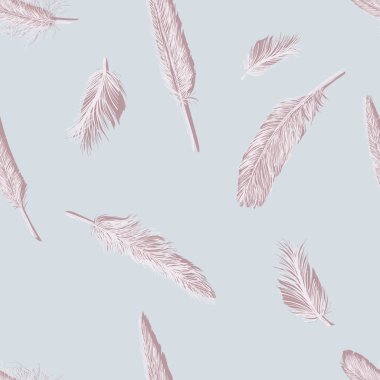 tüyleri vektörel Dikişsiz desen