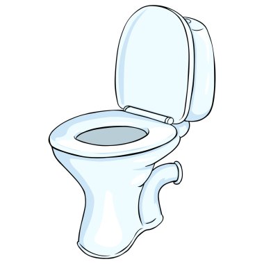vektör karikatür tuvalet pan