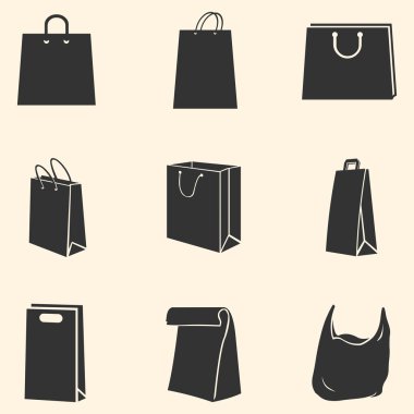 Vector Set of Shopping Bags Icons