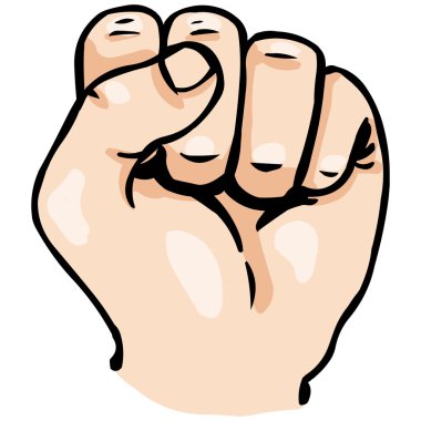 vektör karikatür yumruk