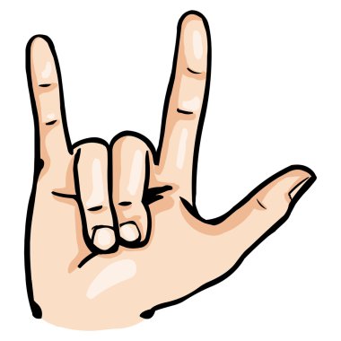 vektör karikatür rock jest