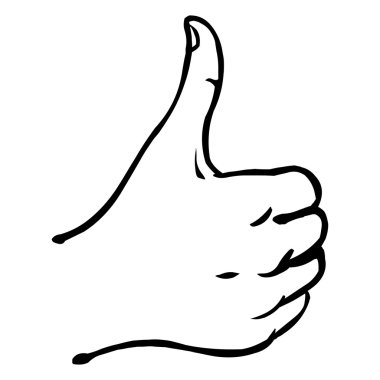 Hat sanatı thumbs up vektör