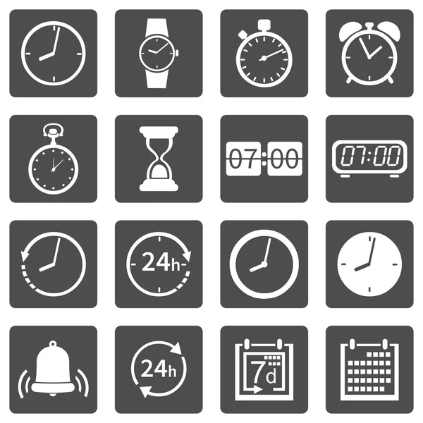 Vector conjunto de iconos de tiempo — Archivo Imágenes Vectoriales