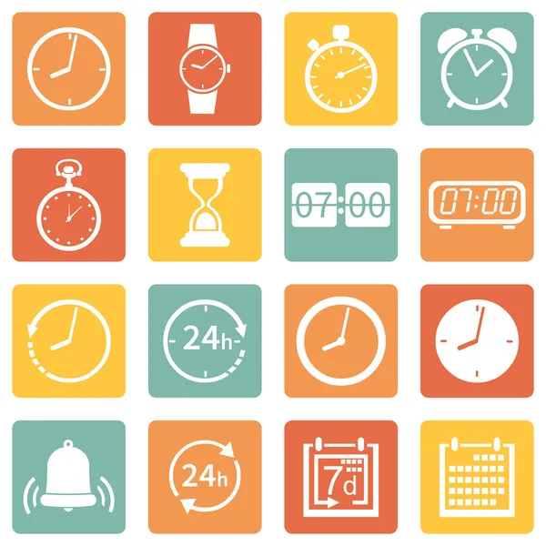 Vector Set of  Time Icons — Stock Vector