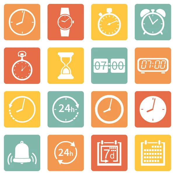 Vector Set of  Time Icons Vector Graphics