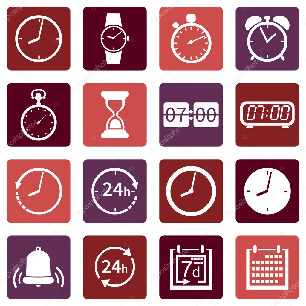 Vector Set of  Time Icons