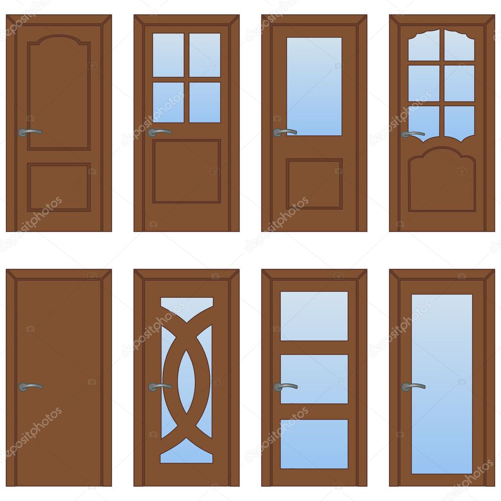 Vector Set of Cartoon Doors