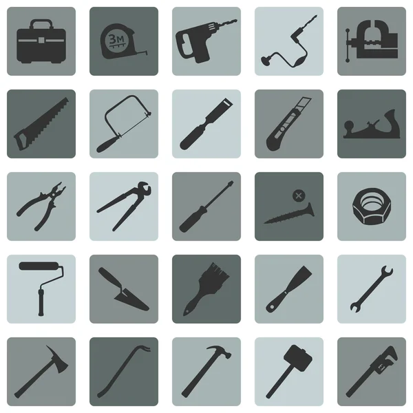 Set of Work Tools Icons — Stock Vector