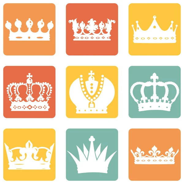 Ikonen der königlichen Krone — Stockvektor