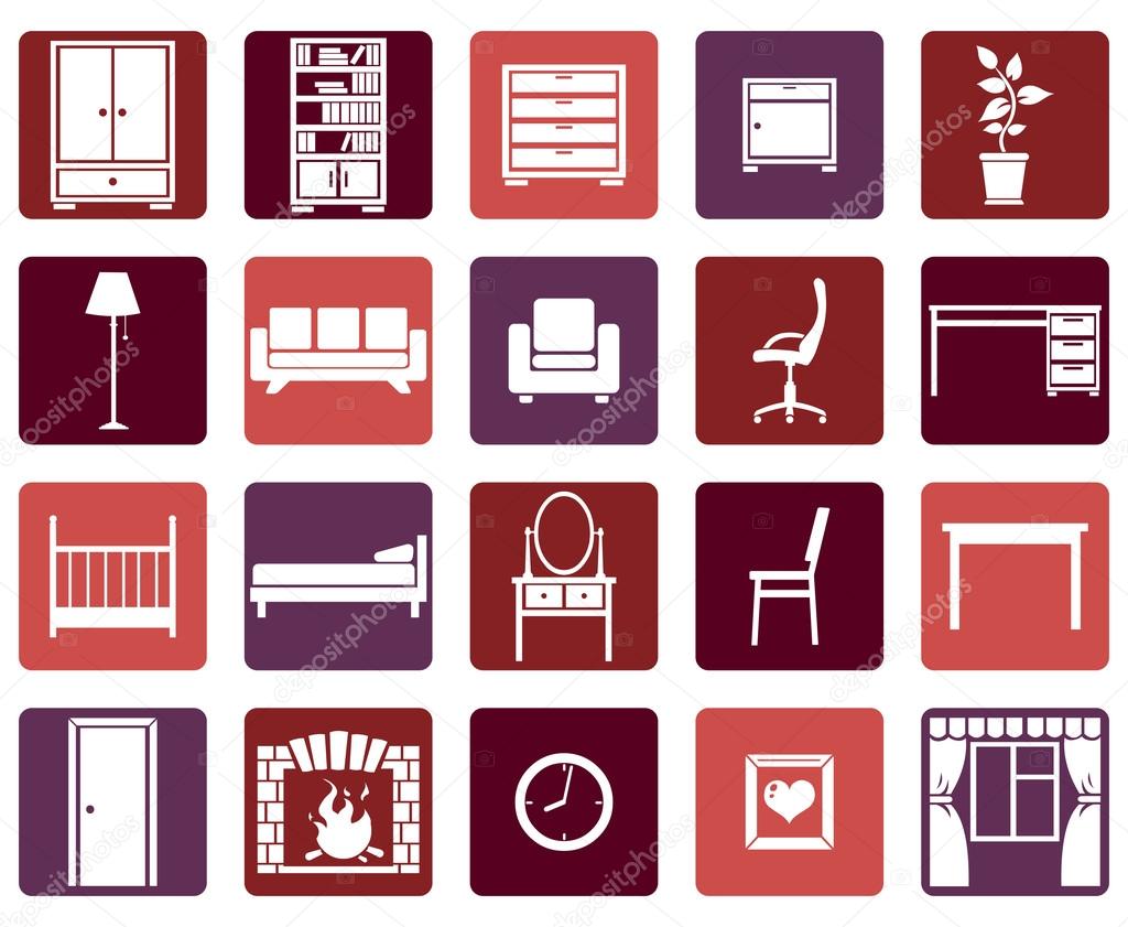 Set of Furniture Icons