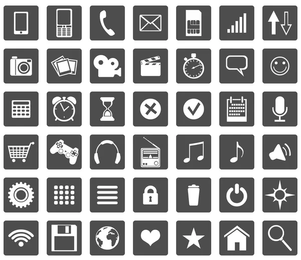 Conjunto de iconos móviles — Archivo Imágenes Vectoriales
