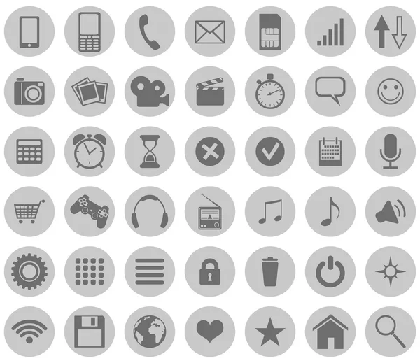 Set Of Mobile Icons — Stock Vector