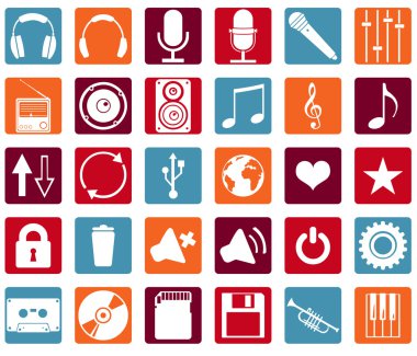 müzik simgeleri dizisi