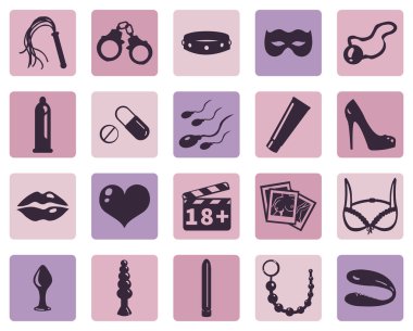 sex shop ikonlar vektör seti