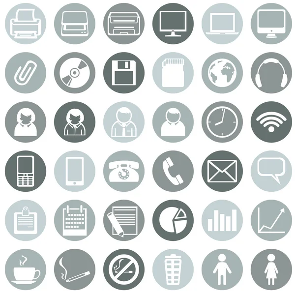 Vector Set of Office Icons — Stock Vector