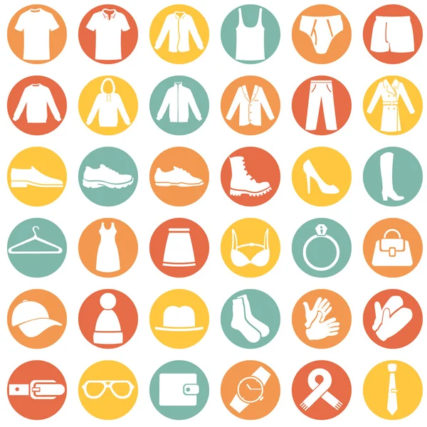 Vector Set of Wear Icons — Stock Vector