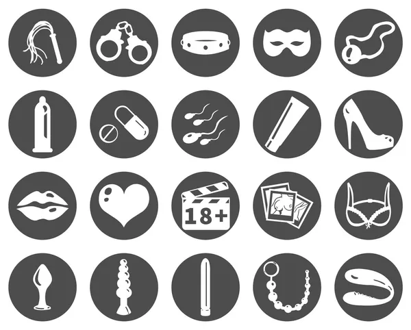 Sex shop ikonlar vektör seti — Stok Vektör