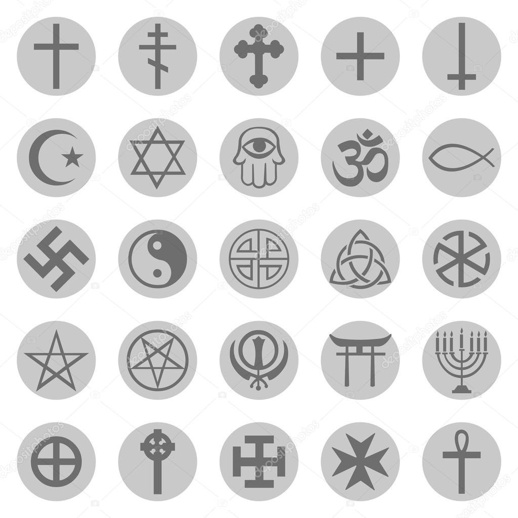 Vector Set of Religious Symbols