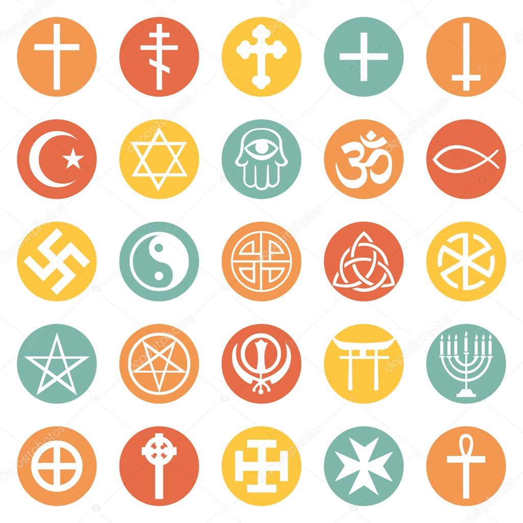 Vector Set of Religious Symbols