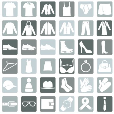 Vector Set of Wear Icons clipart