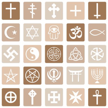 Set of Religious Symbols clipart