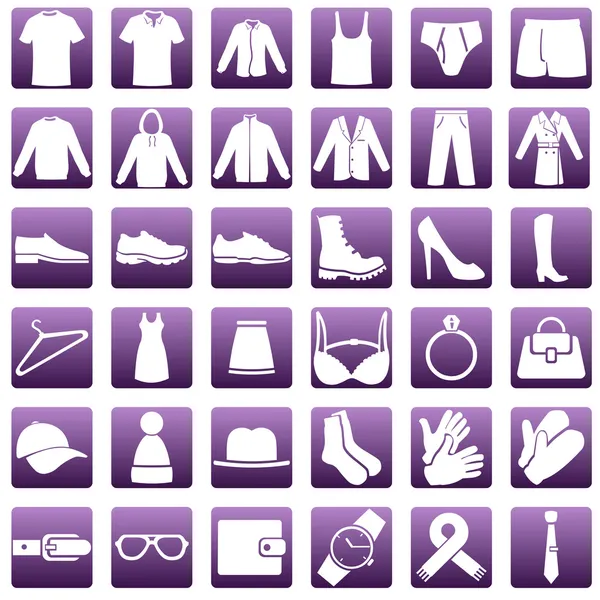 Set of Wear Icons — Stock Vector