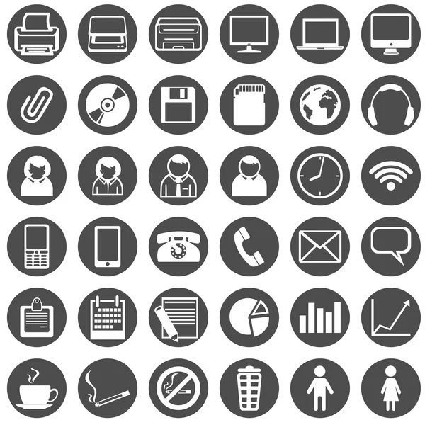 Set of Office Icons — Stock Vector