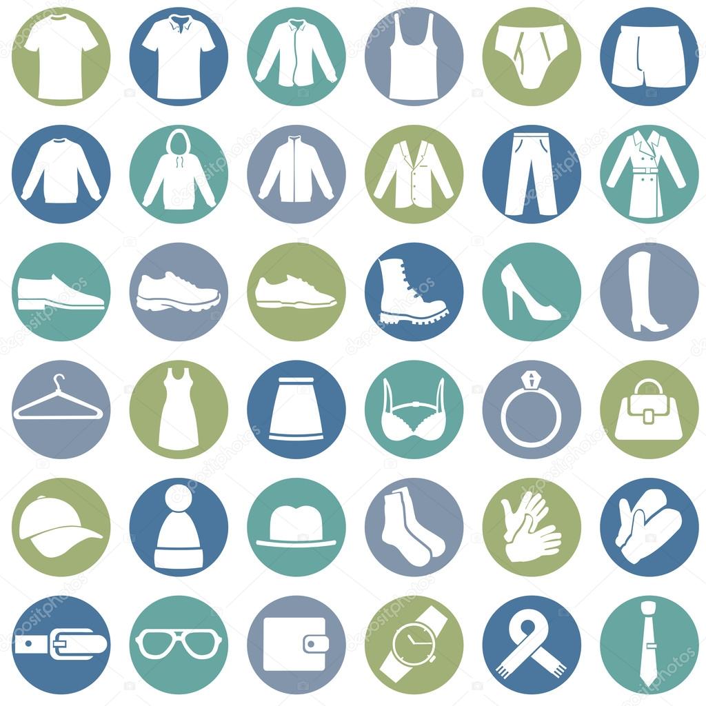 Set of Wear Icons