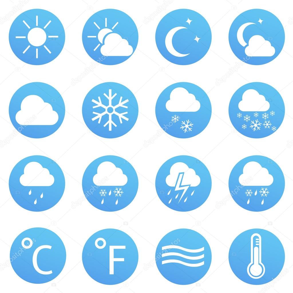 Vector Set of Weather Icons