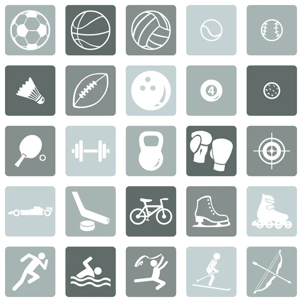 Набор спортивных икон — стоковый вектор