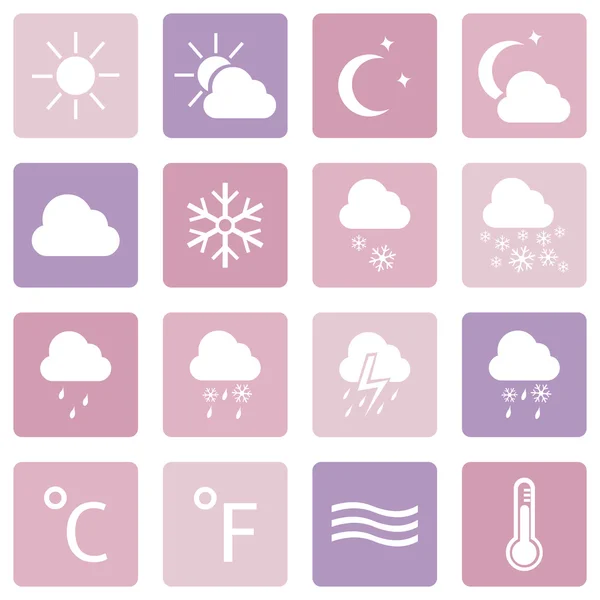 Set of Weather Icons — Stock Vector
