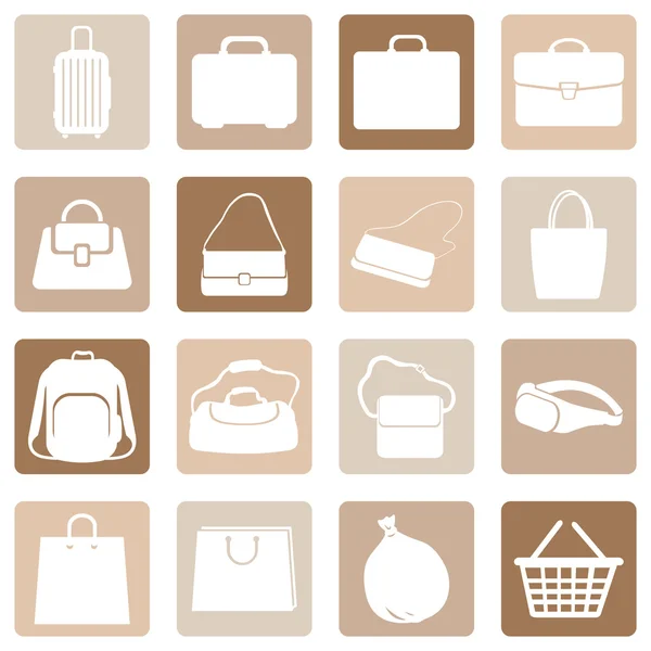 Bags Icons — Stock Vector