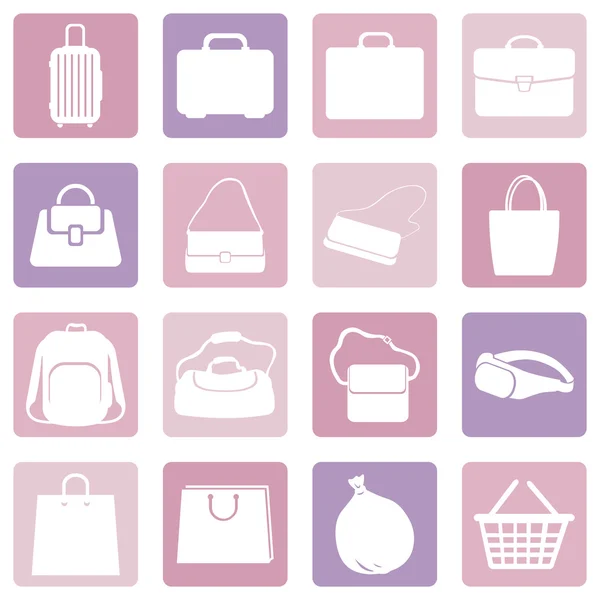 Bolsas Iconos — Vector de stock