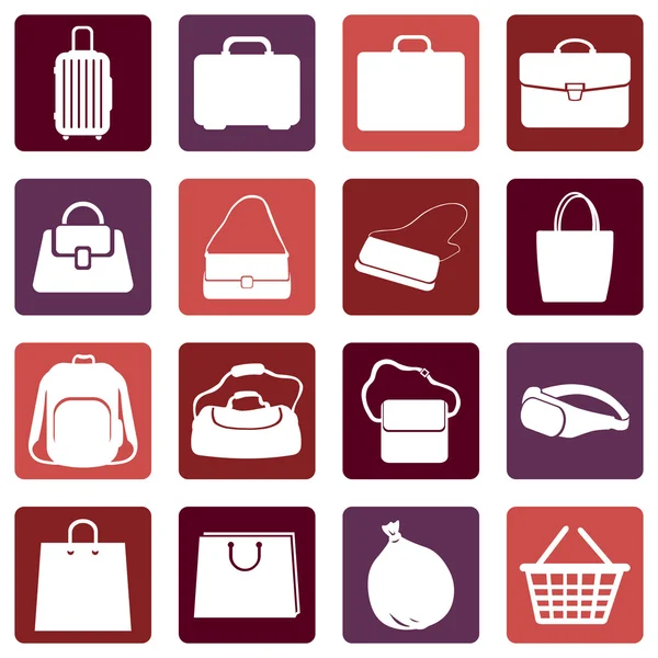 Bags Icons — Stock Vector