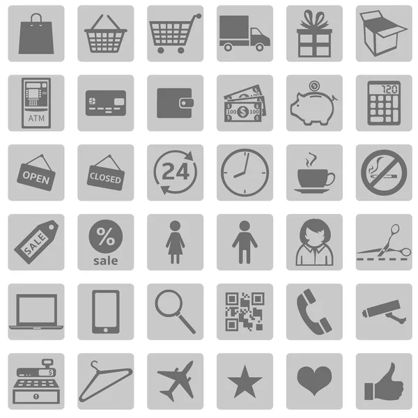 Iconos de compras — Archivo Imágenes Vectoriales