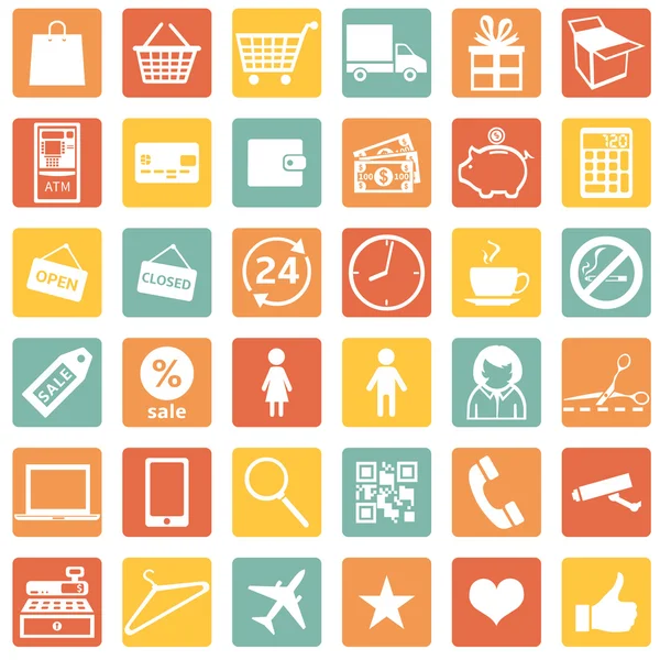 Shopping Icons — Stock Vector