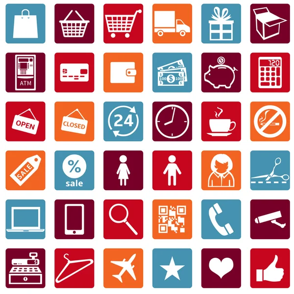 Shopping Icons — Stock Vector