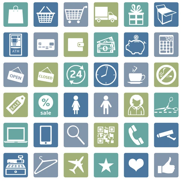 Shopping Icons — Stock Vector