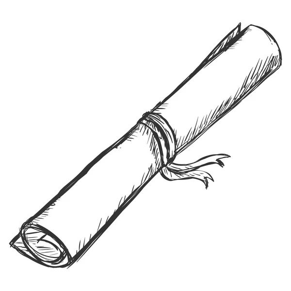 Векторный свиток с лентой — стоковый вектор