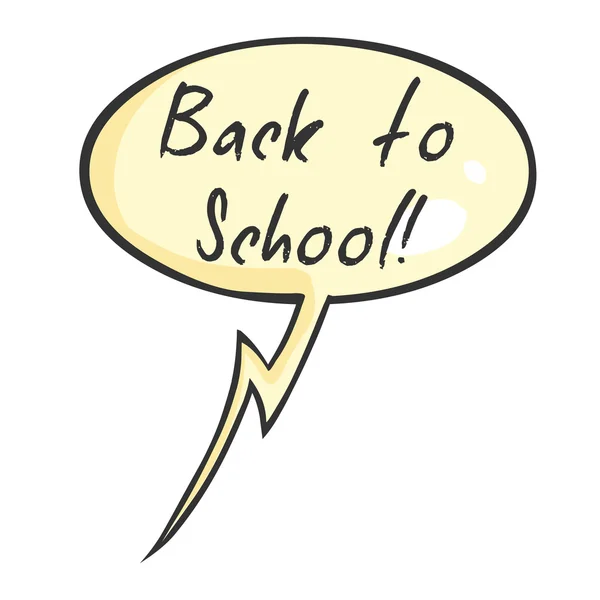 Cartoon Bubble torna a scuola . — Vettoriale Stock