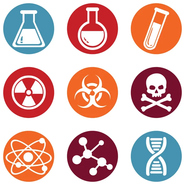 Ícones de química — Vetor de Stock