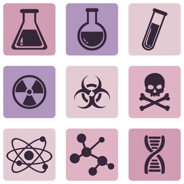 Iconos de química — Archivo Imágenes Vectoriales