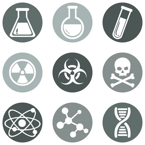 Ícones de química — Vetor de Stock