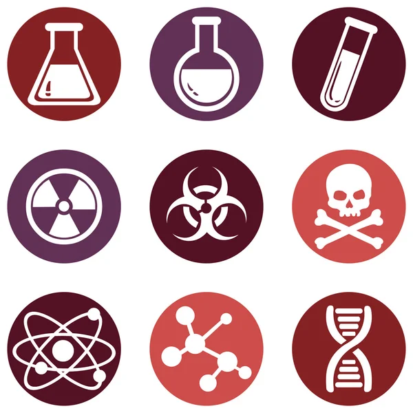 Iconos de química — Vector de stock