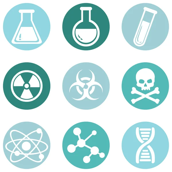 Chemistry Icons — Stok Vektör
