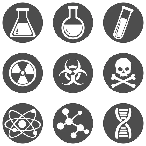Icone di chimica — Vettoriale Stock