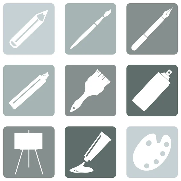 Art Icons — Stock Vector