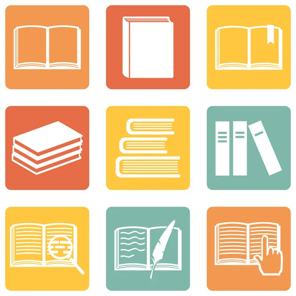 Books Icons — Stock Vector