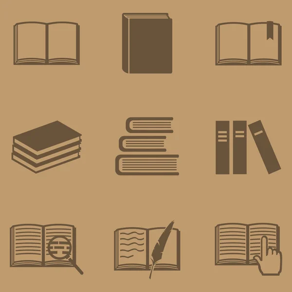 Books Icons — Stock Vector