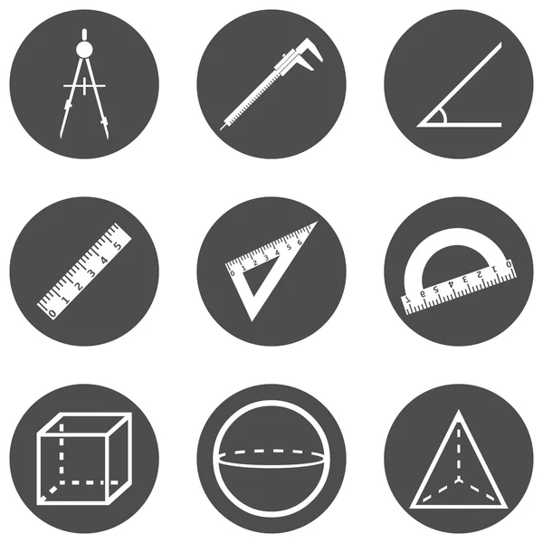 Iconos de geometría — Vector de stock